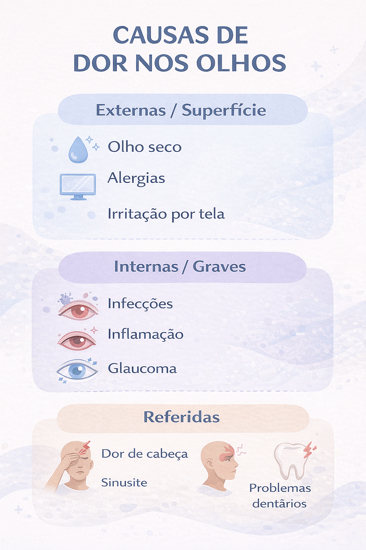 Dor nos Olhos: Causas Comuns, Sintomas e Quando Procurar Ajuda - Soficia